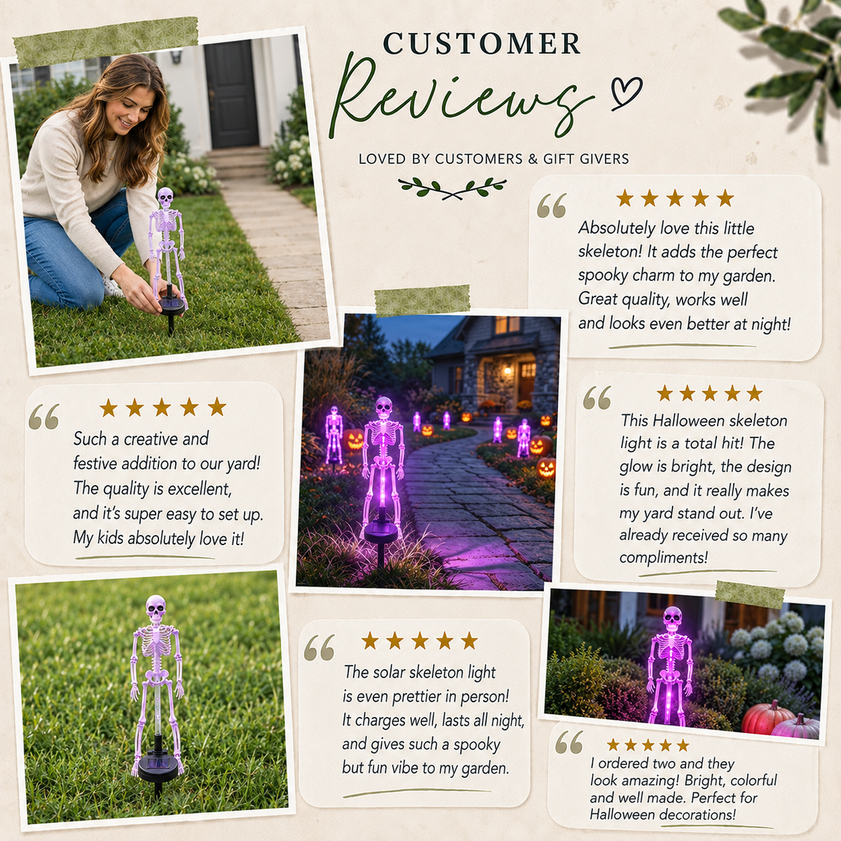 Halloween Skeleton Light | Porch Light, Garden Light, Spooky Lights