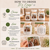 Personalized Besties Photo Ceramic Vase – Custom Best Friend Gift