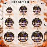 Personalized Boo Crew Halloween Door Hanger Wall Sign