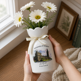 Custom University Vase – Personalized College Graduation Gift, Class of 2026 Keepsake