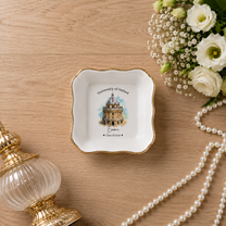 Personalized College Graduation Ring Dish, Custom University Keepsake Gift