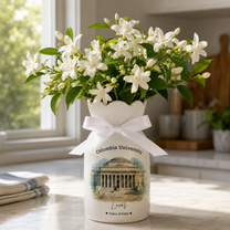 Custom University Vase – Personalized College Graduation Gift, Class of 2026 Keepsake