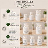 Custom Wedding Gifts Flower Vase – Personalized Engagement & Newlywed Couple Gift
