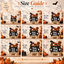 Personalized Trick or Treat Halloween Door Sign