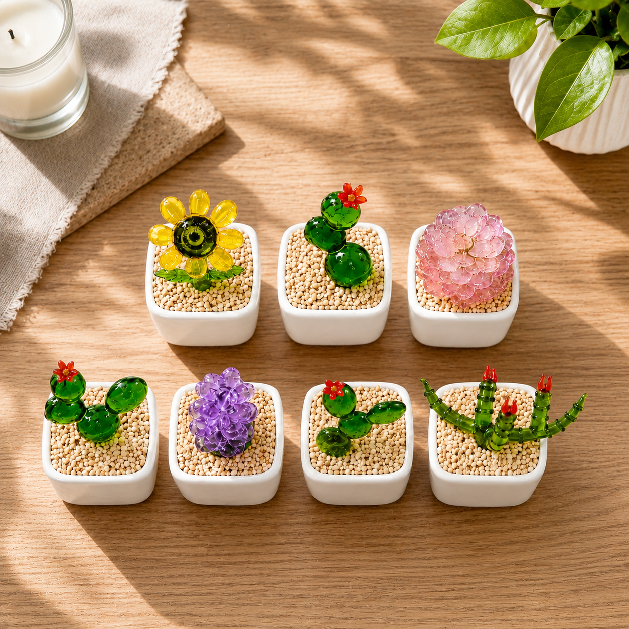 Custom Name Hand Blown Glass Mini Plant Pot – Personalized Thank You Keepsake, Teacher Appreciation Gift & Desktop Decoration