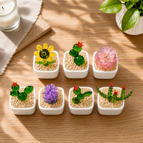 Custom Name Hand Blown Glass Mini Plant Pot – Personalized Thank You Keepsake, Teacher Appreciation Gift & Desktop Decoration
