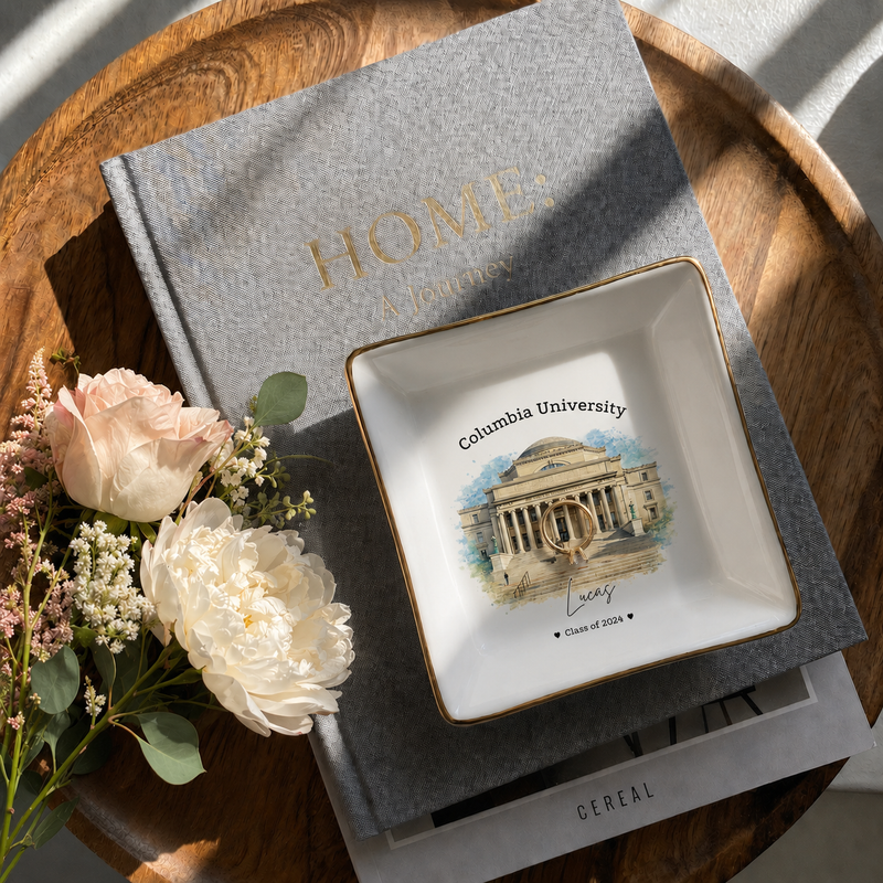 Personalized College Graduation Ring Dish, Custom University Keepsake Gift