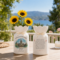 Custom University Vase – Personalized College Graduation Gift, Class of 2026 Keepsake