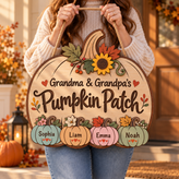 Personalized Pumpkin Patch Sign for Grandma & Grandpa