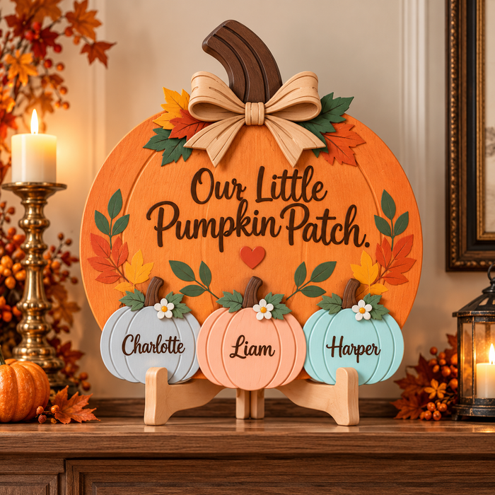 Personalized Grandma & Grandpa’s Pumpkin Patch Door Hanger