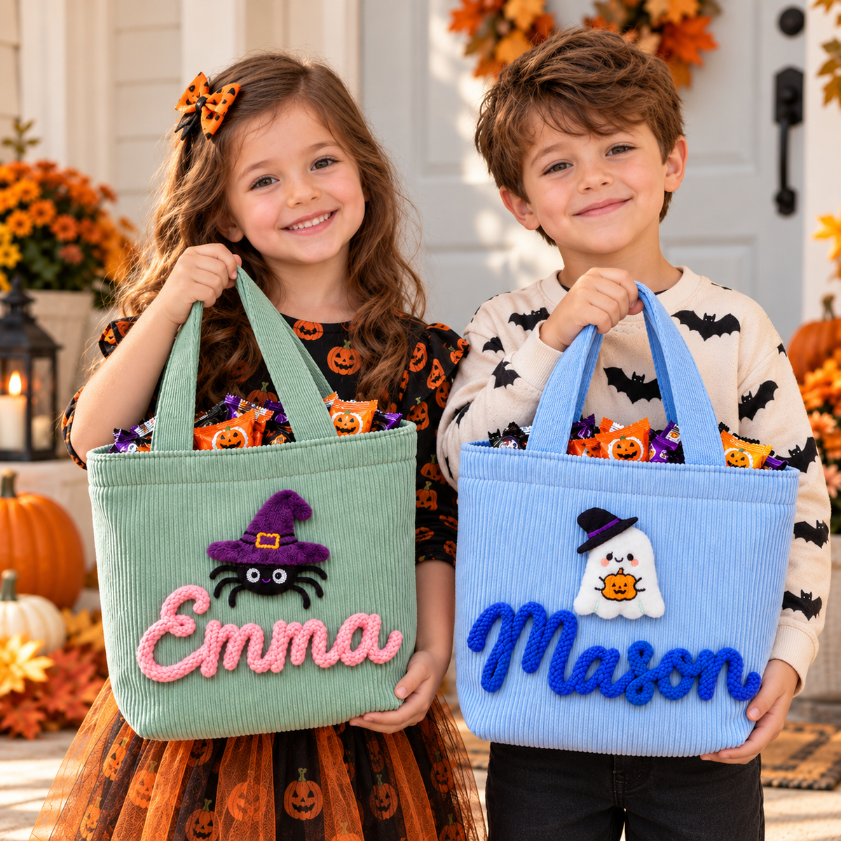Halloween Candy Bag for Kids Personalized with Name