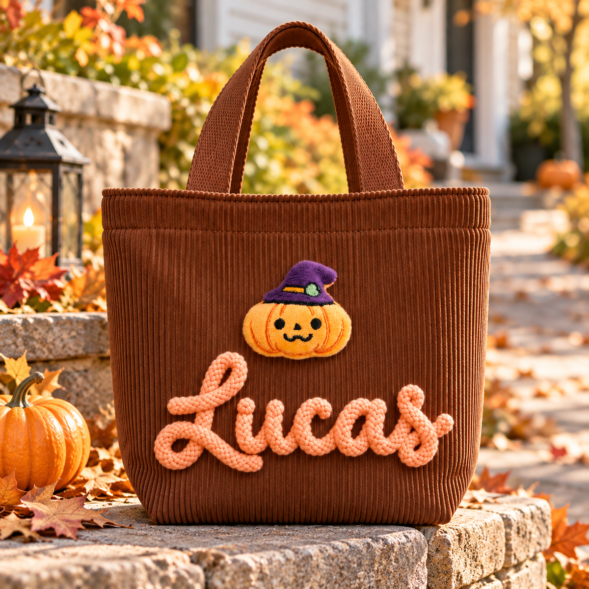 Halloween Candy Bag for Kids Personalized with Name