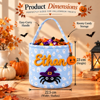 Personalized Halloween Candy Bag for Kids with Custom Name