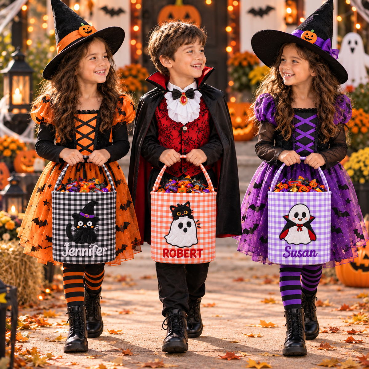 Personalized Halloween Basket for Kids – Trick or Treat Bag