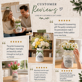 Personalized First Home Flower Vase – Custom New Home Gift for Couples