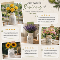 Personalized First Home Gift Ceramic Flower Vase – Custom New Home & Housewarming Gift
