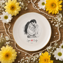 Custom Engagement Ring Dish, Personalized Photo Wedding Keepsake Gift