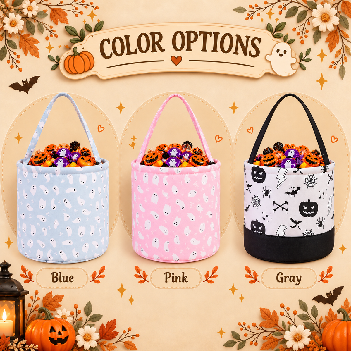 Personalized Halloween Candy Bag for Kids with Custom Name