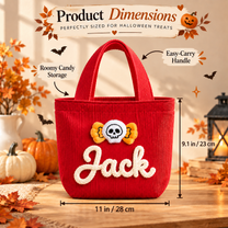 Halloween Candy Bag for Kids Personalized with Name