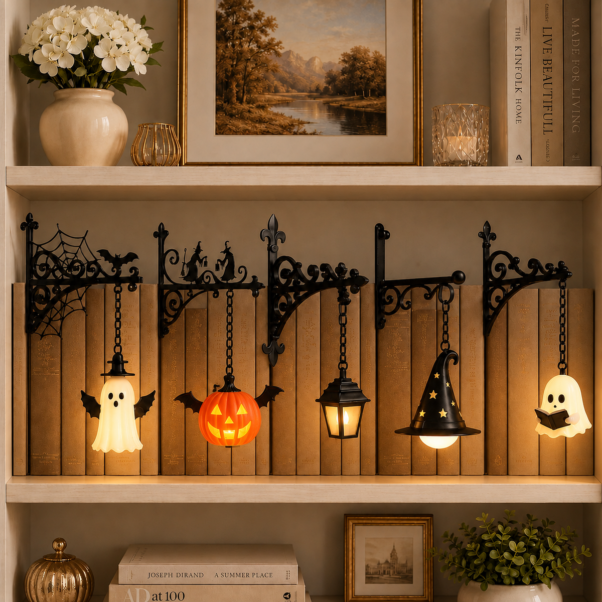 Personalized Book Tavern Lamp – Custom Bookshelf Light, Halloween Library Lamp & Gothic Book Nook Decor
