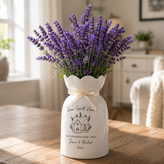 Personalized First Home Gift Ceramic Flower Vase – Custom New Home & Housewarming Gift