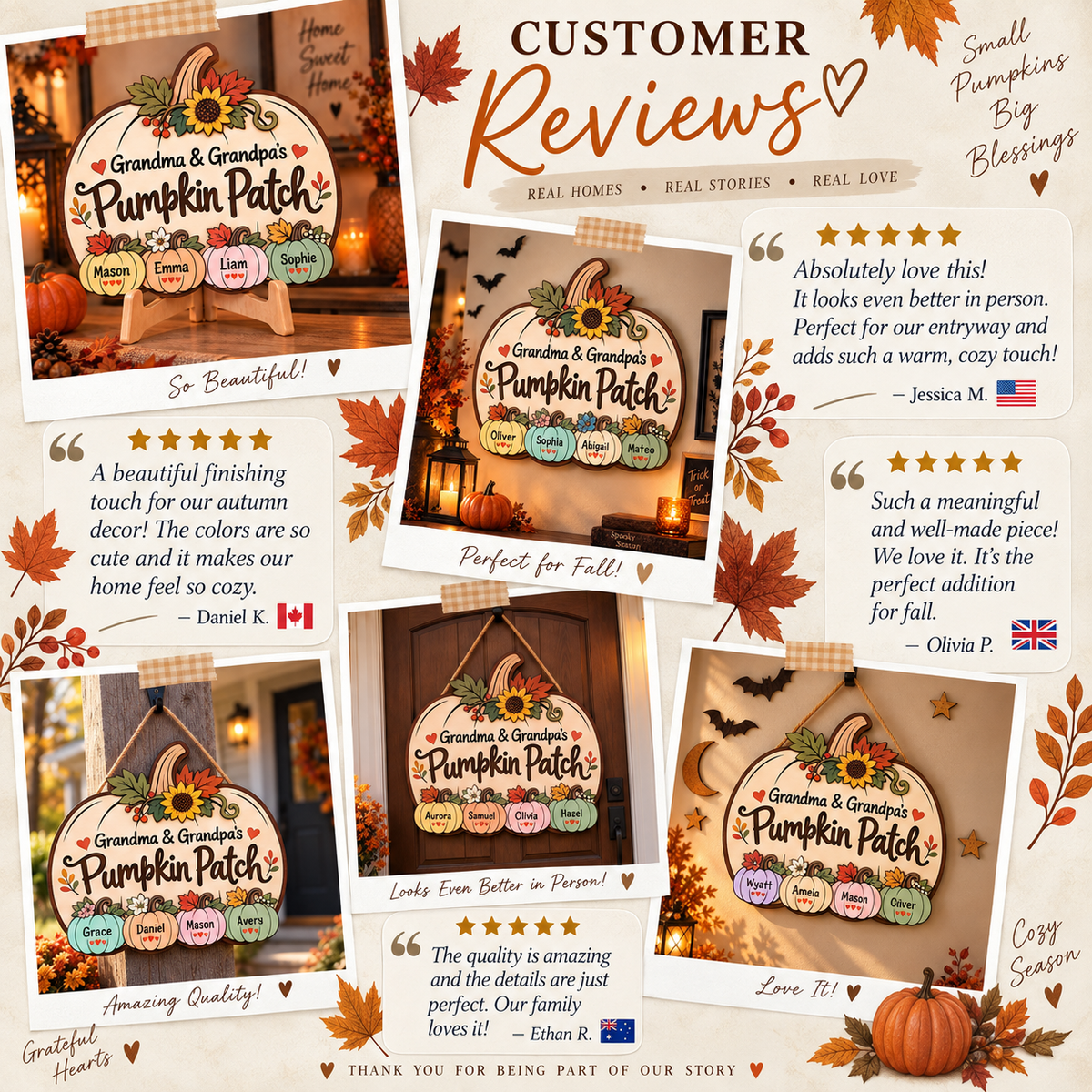 Personalized Pumpkin Patch Sign for Grandma & Grandpa
