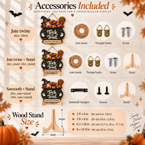 Personalized Trick or Treat Halloween Door Sign