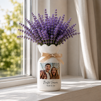 Personalized Besties Photo Ceramic Vase – Custom Best Friend Gift