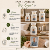 Personalized In Loving Memory Ceramic Flower Vase – Custom Photo Memorial Gift