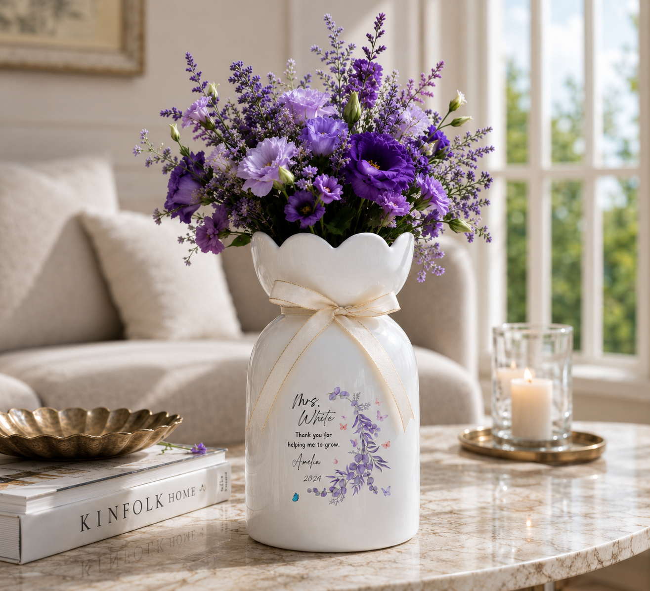 Custom Flower Pot Thank You for Helping Me Grow – Personalized Teacher Appreciation Gift
