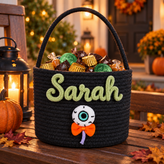 Personalized Halloween Treat Basket for Trick-or-Treating