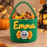 Personalized Halloween Treat Basket for Trick-or-Treating