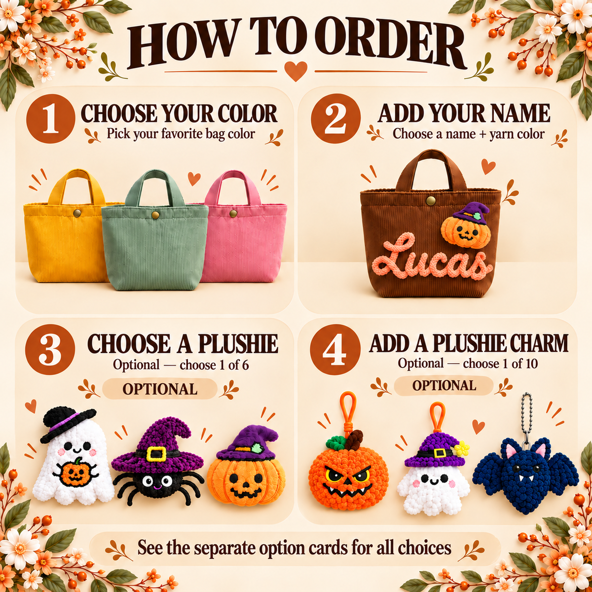 Halloween Candy Bag for Kids Personalized with Name
