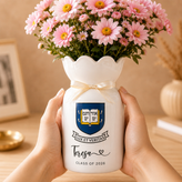 Personalized University College Graduation Gift Vase – Custom Class of 2026 Keepsake