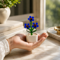 Glass Plant Pot – Personalized Name Mini Flower or Cactus Ornament, Teacher Appreciation Gift & Desk Decoration