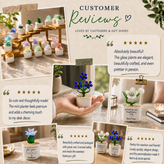 Glass Plant Pot – Personalized Name Mini Flower or Cactus Ornament, Teacher Appreciation Gift & Desk Decoration