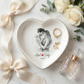Custom Engagement Ring Dish, Personalized Photo Wedding Keepsake Gift