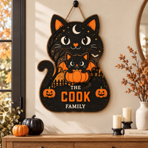Halloween Witchy Cat Wooden Blocks – Set of 3 Spooky Shelf Sitters