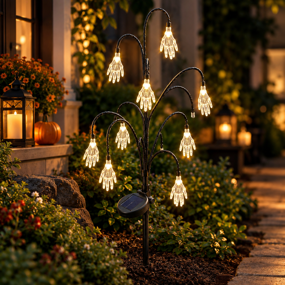 Halloween Solar Garden Light, Skeleton Hand Pathway Light – Spooky Outdoor Yard, Lawn & Walkway Decoration