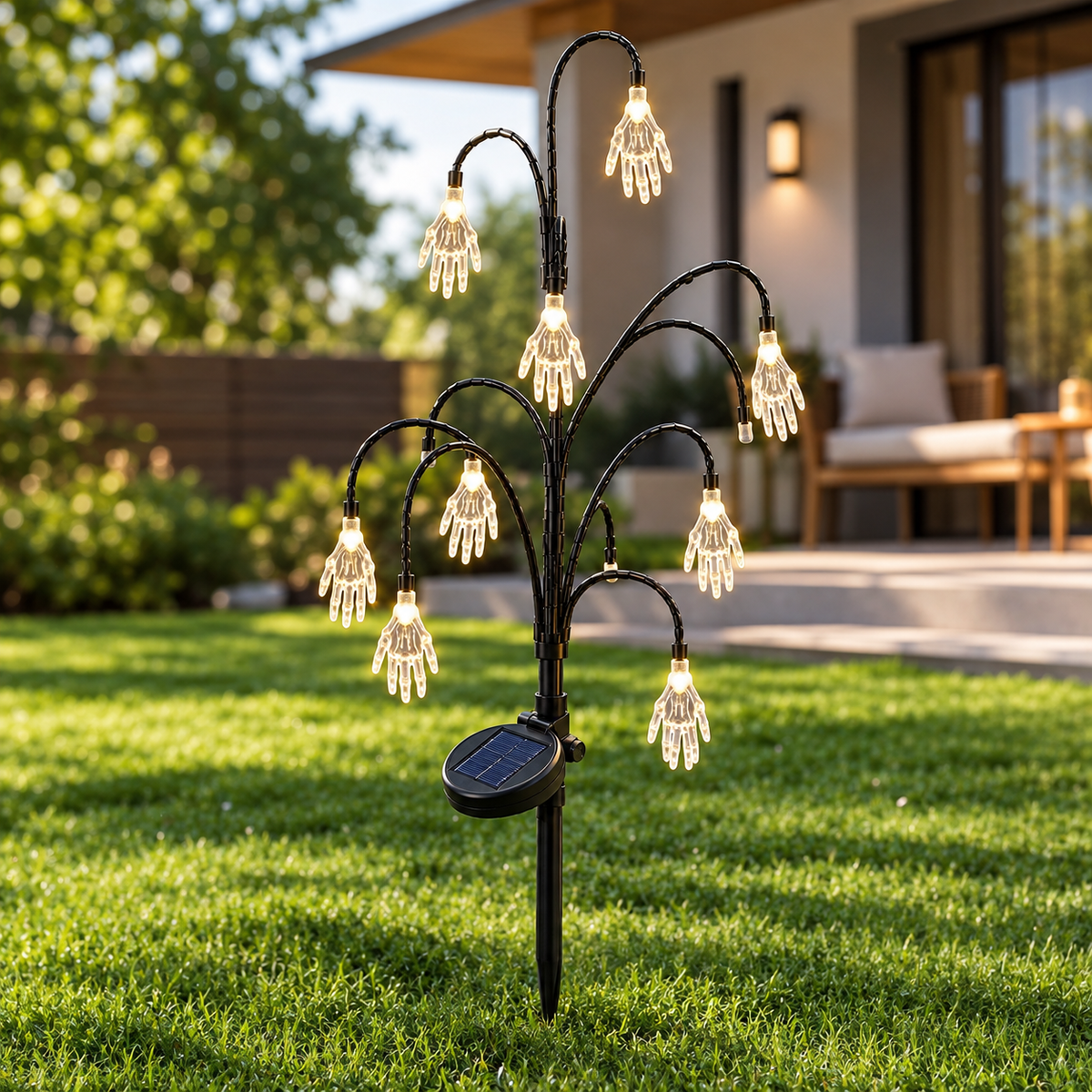 Halloween Solar Garden Light, Skeleton Hand Pathway Light – Spooky Outdoor Yard, Lawn & Walkway Decoration