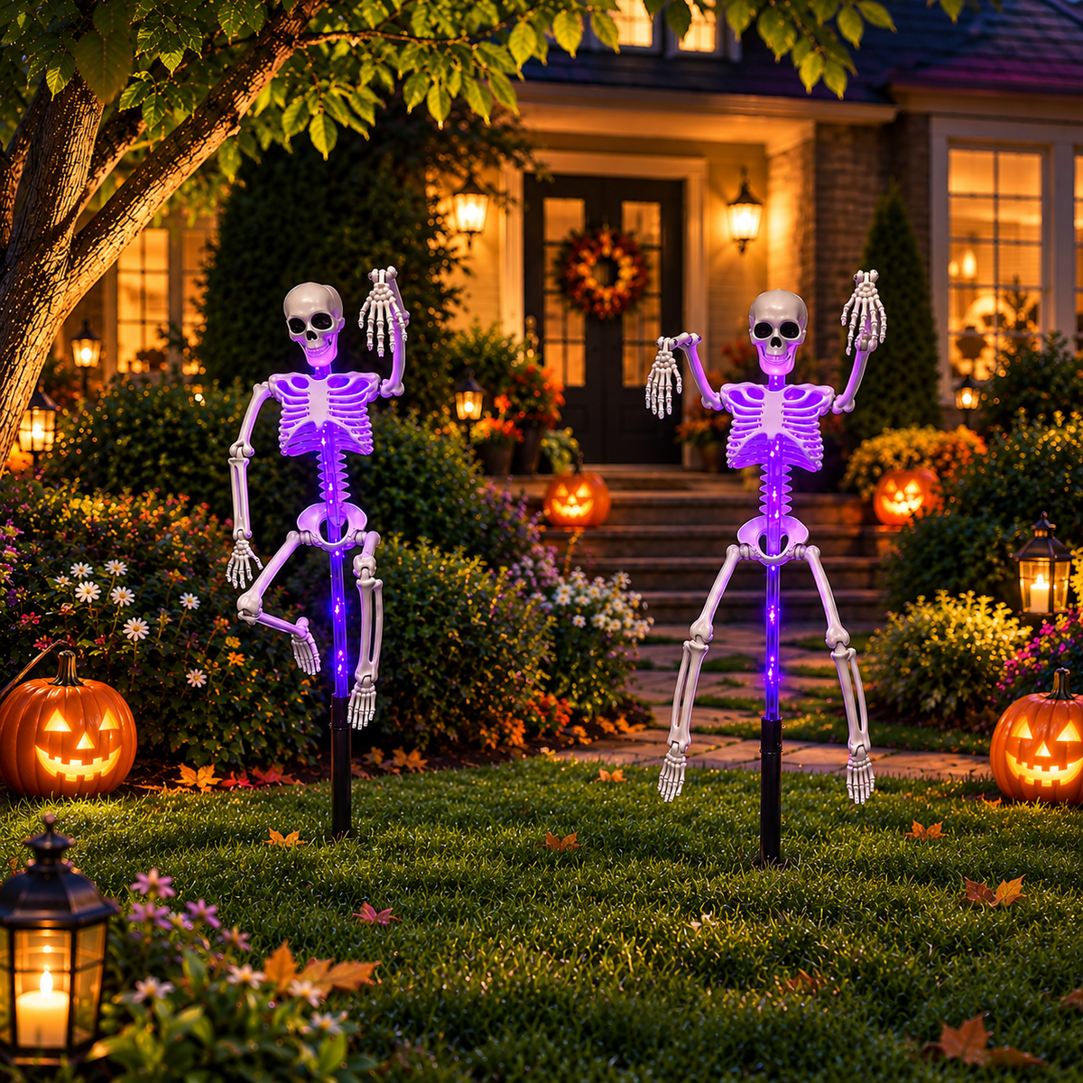 Halloween Solar Powered Skeleton Light | Porch Light, Garden Light, Spooky Lights