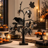 Lighted Black Halloween Eyeball Tree Spooky Tabletop Decor