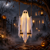 Hanging Glowing Ghost Light for Spooky Halloween Decoration