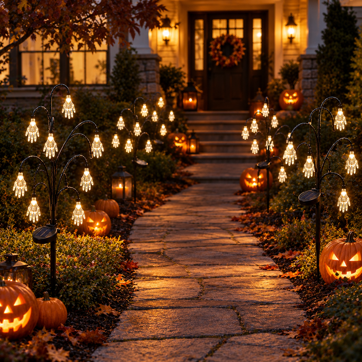 Halloween Solar Garden Light, Skeleton Hand Pathway Light – Spooky Outdoor Yard, Lawn & Walkway Decoration