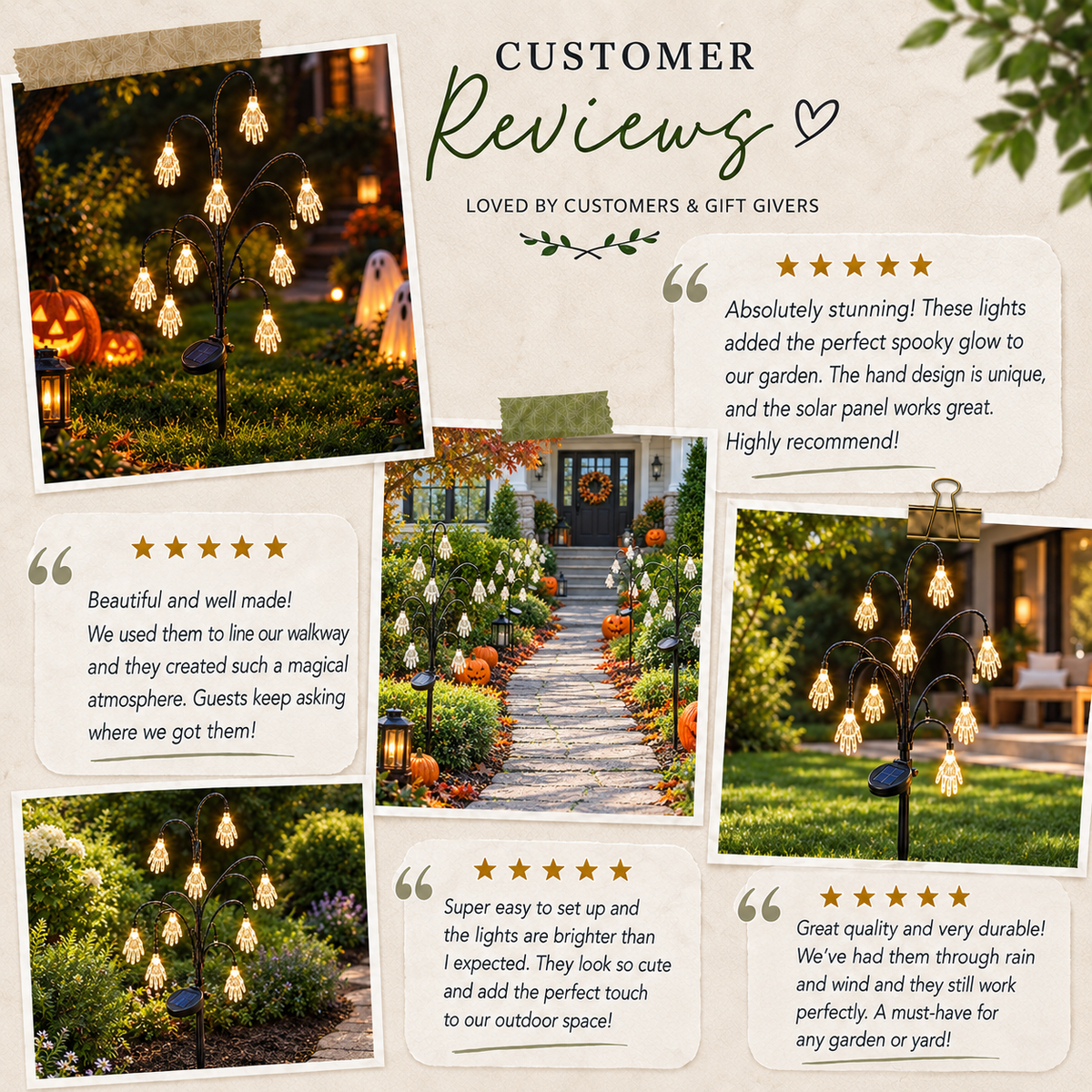 Halloween Solar Garden Light, Skeleton Hand Pathway Light – Spooky Outdoor Yard, Lawn & Walkway Decoration