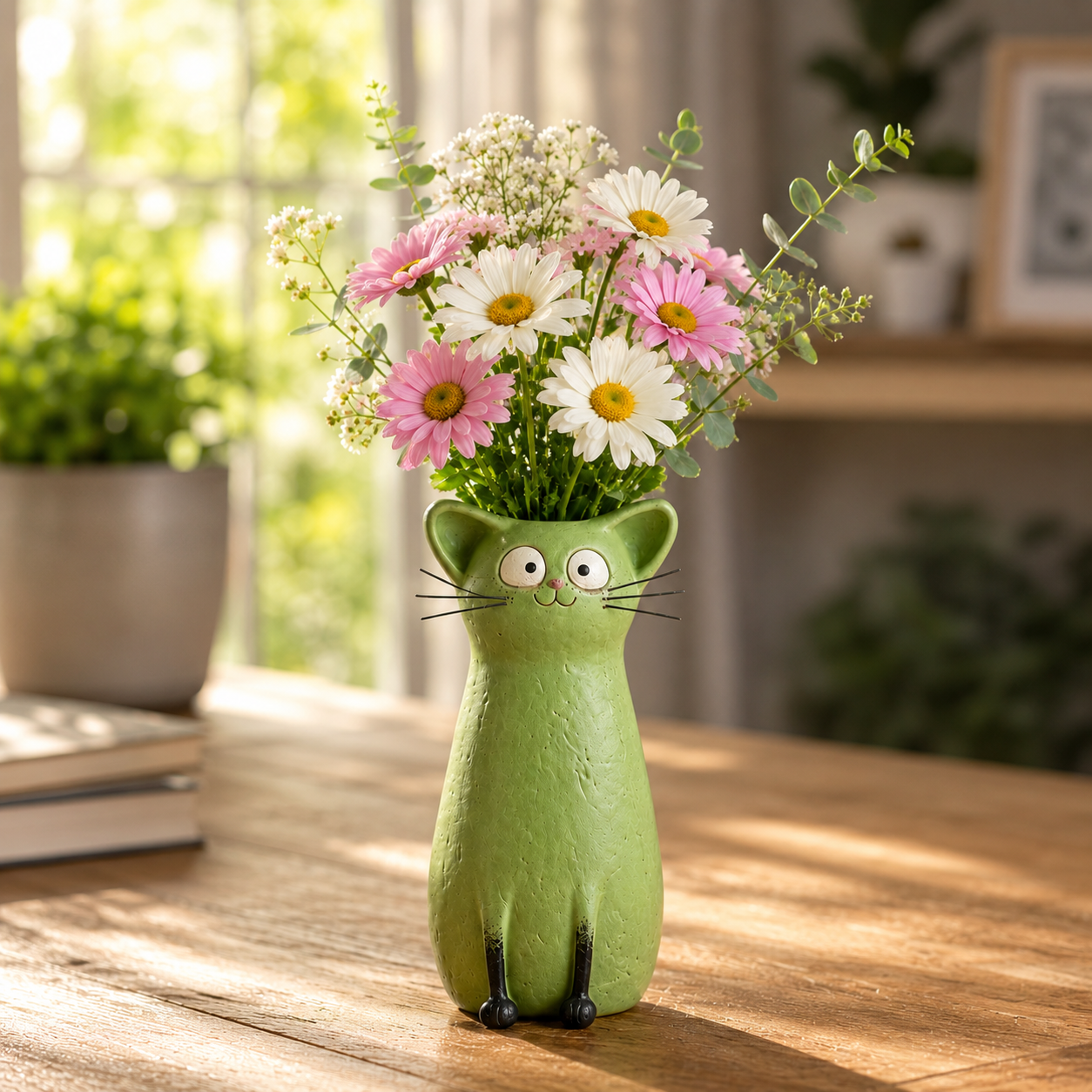 Quirky Cat Vase – Unique Cat Lover Gift & Whimsical Home Décor Accent
