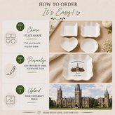 Personalized College Graduation Ring Dish, Custom University Keepsake Gift