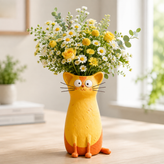 Quirky Cat Vase – Unique Cat Lover Gift & Whimsical Home Decor Accent