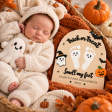 DIY Halloween Footprint Sign: Baby's First Halloween Keepsake